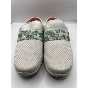 Skechers GOwalk Air Cooled Goga Mat Mule Slip On Floral Accent Women's 8 Lightwt